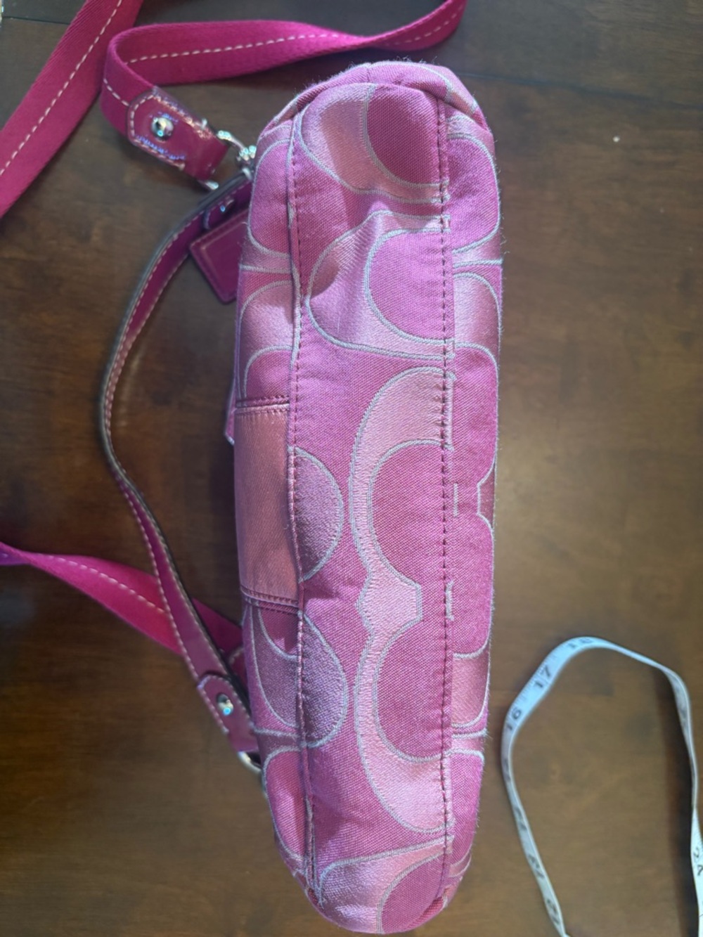 Coach Pink Signature C Logo Crossbody Bag - Picture 8 of 12